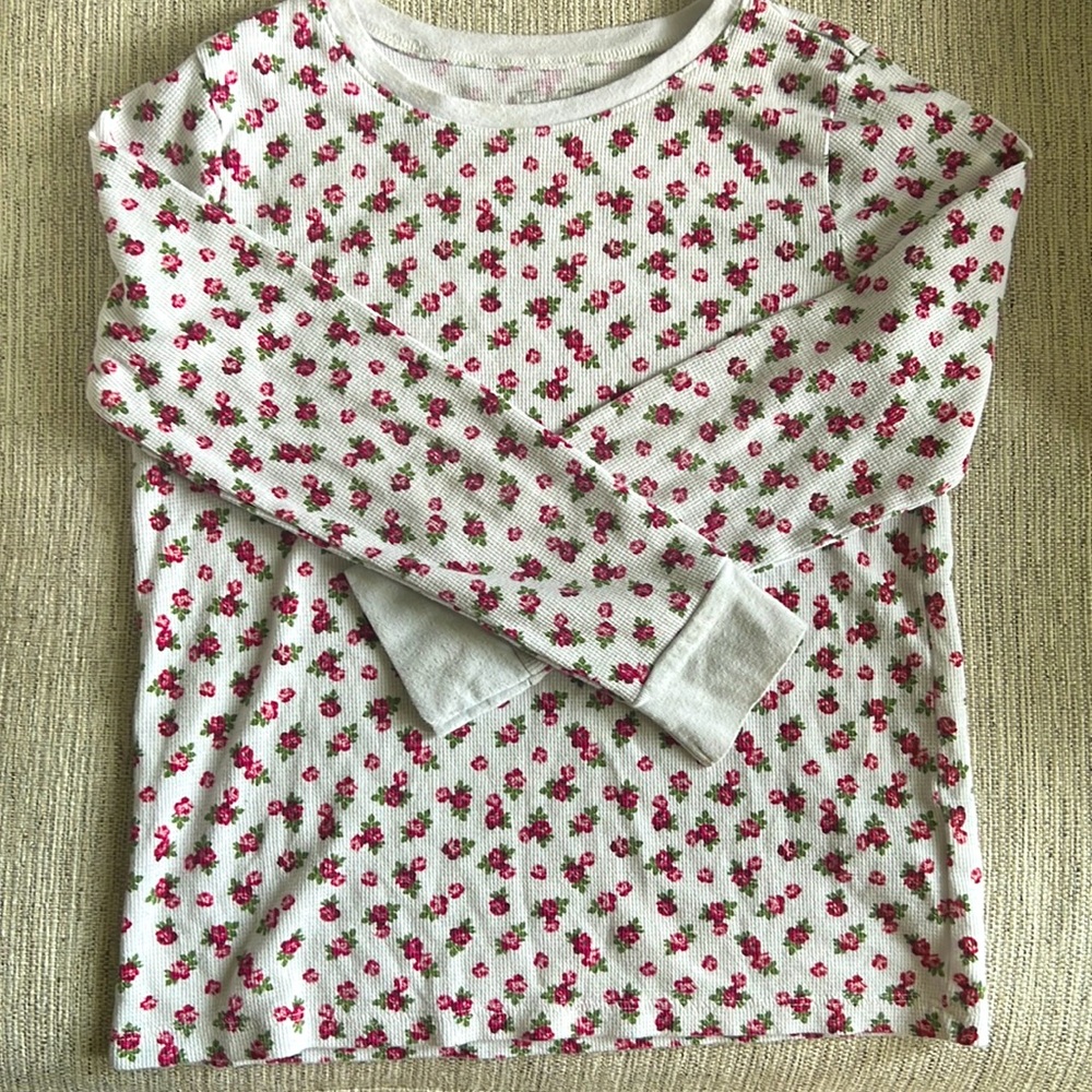 Flower Print Long-sleeve T-Shirt